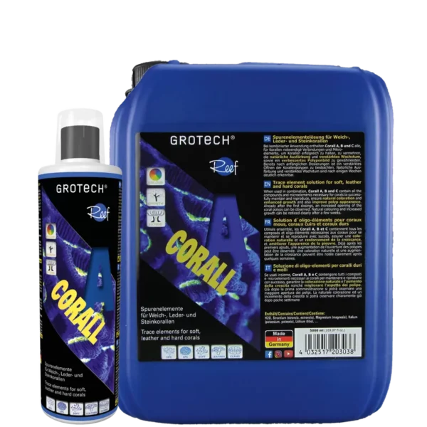 Grotech Corall A 5000ml bevat Strontium, Magnesium, Barium, Lithium