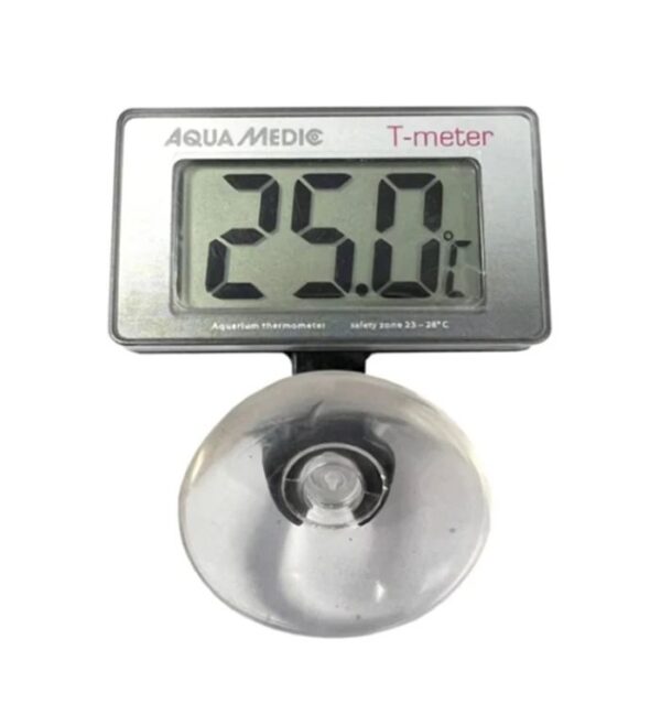 Aqua Medic T-meter Digitale onderwater-thermometer ter bevestiging aan de binnenzijde van het aquarium incl. zuignap en batterij