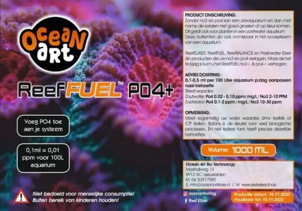 Ocean Art reef fuel po4