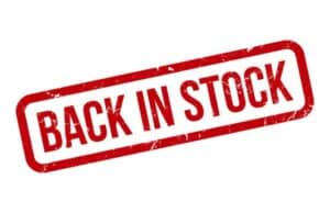 back in stock