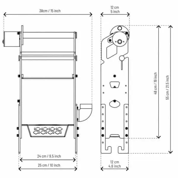 Reef Factory Smart Roller M dimensions