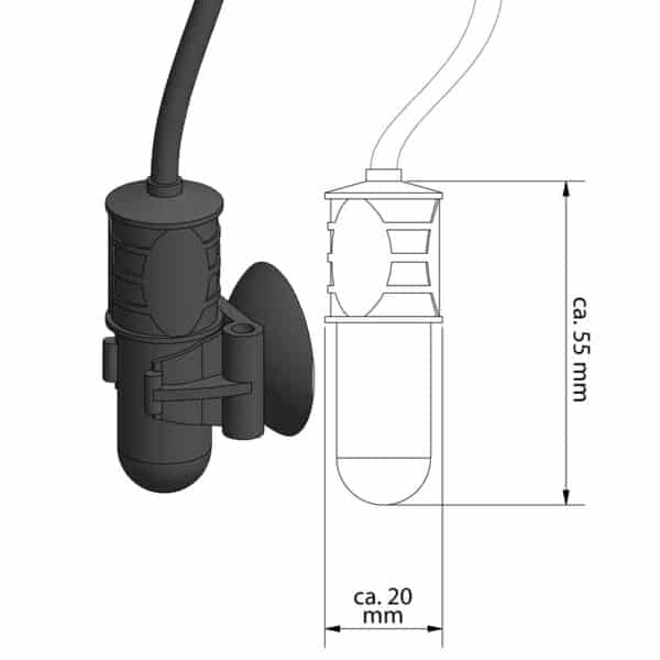 Aqua Medic Micro Heater dimensions