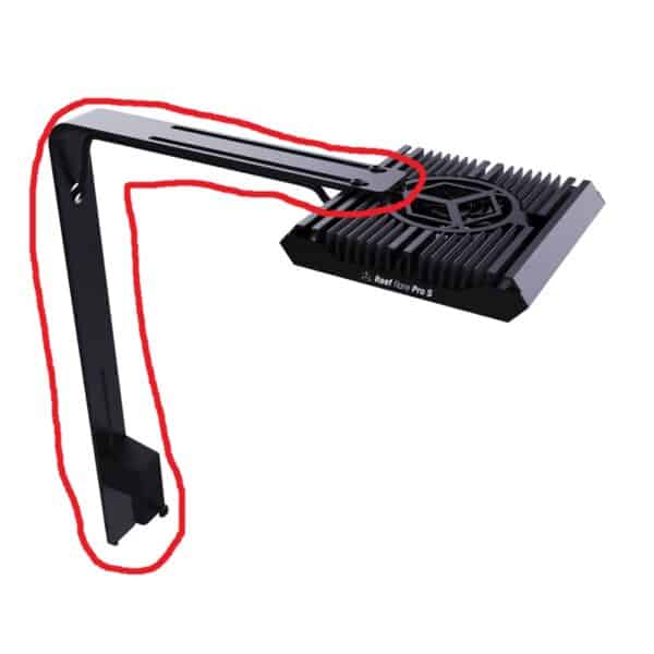 Reef Factory Reef Flare Pro Arm S - Black is a kit for mounting Reef Flare size S lamps
