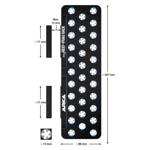 Arka myREEF Frag Rack 32 holes dimensions