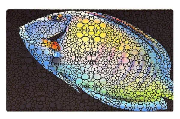Flipper Aquarium Mat with Tang Artwork